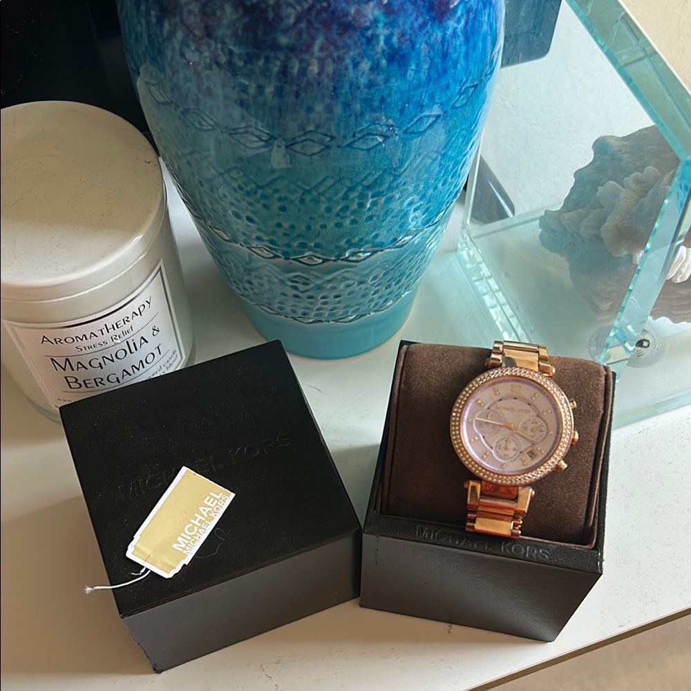 Michael Kors Rose Gold and Lilac Watch